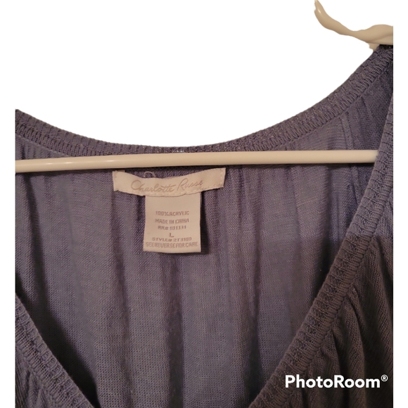 Charlotte Russe Short Sleeve Tunic Sweater, Jr's L - Picture 3 of 3